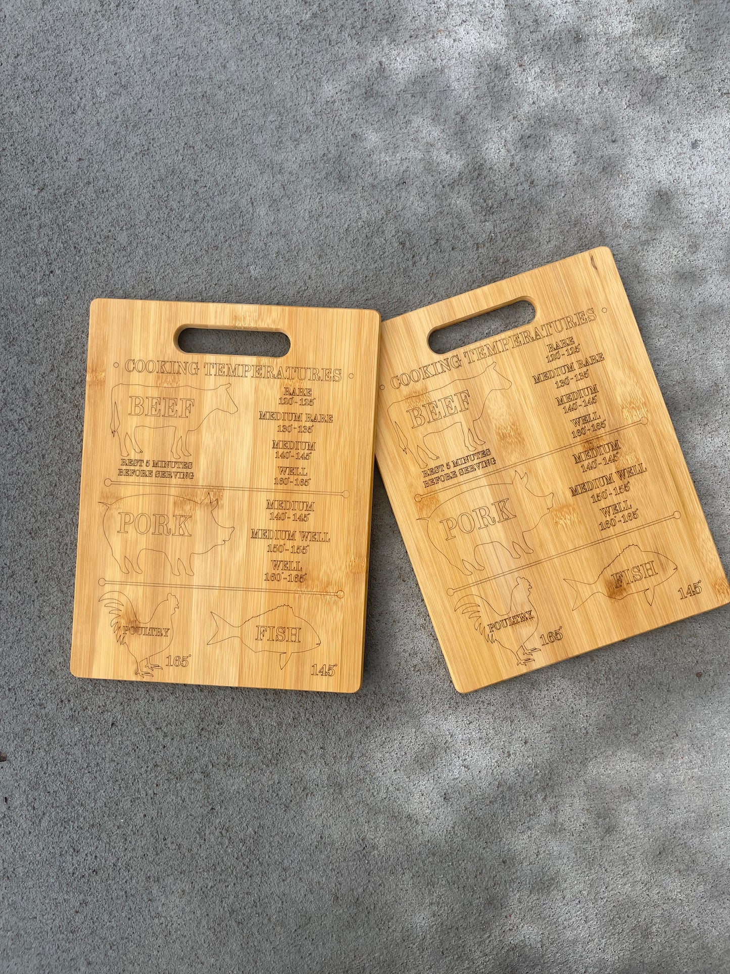 Temperature tray boards