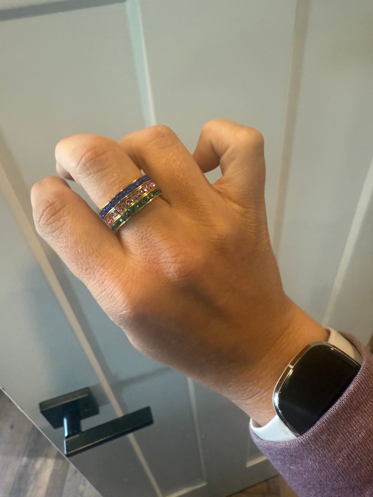 Stackable birthstone Rings