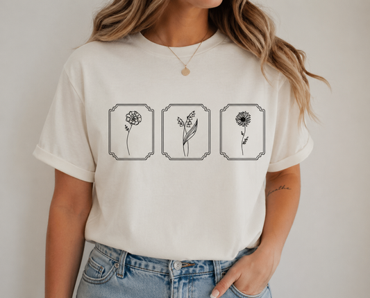 Birth flower tees