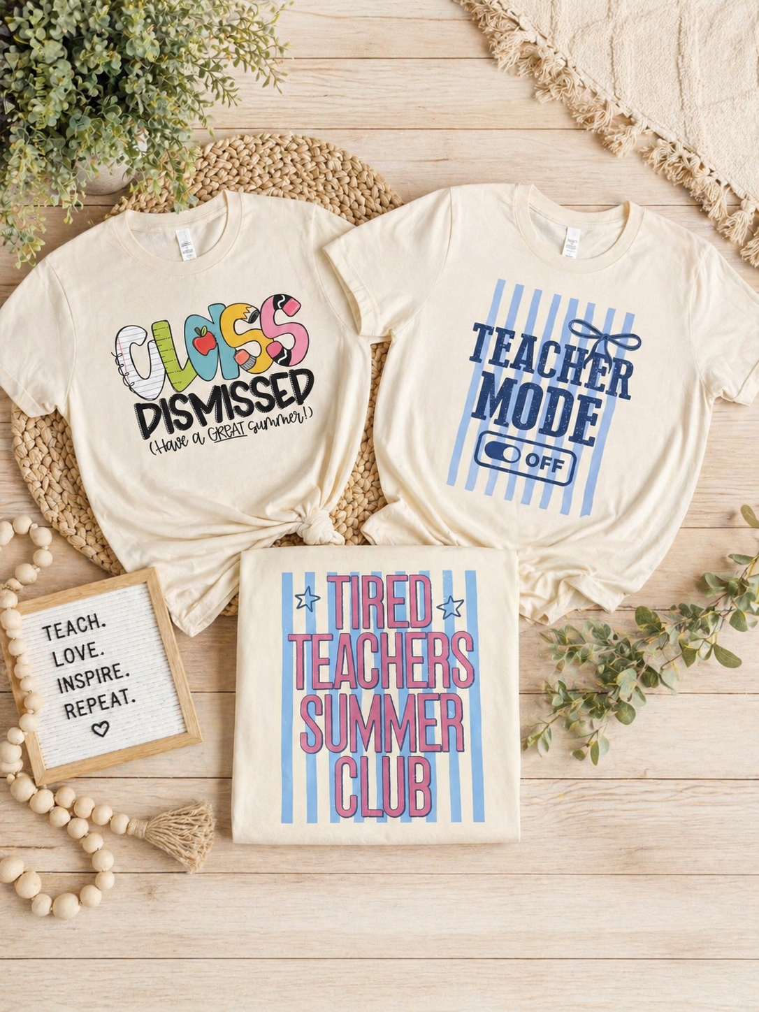 Schools out teacher tees
