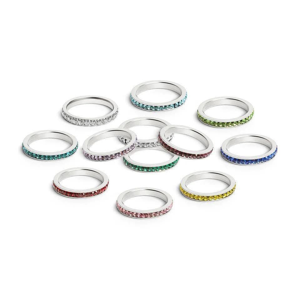 Stackable birthstone Rings